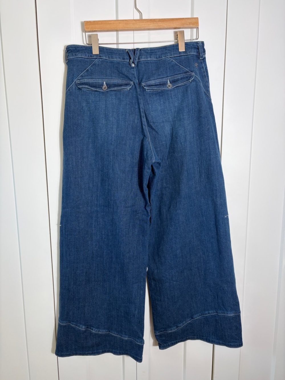 Pilcro Wide Leg Dark Blue Denim Culottes - Picture 5 of 5